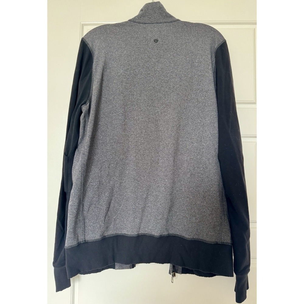 Lululemon Jacket Men M Gray/Black Full Zip Stretch Zip Pockets Pre-Owned Casual - Picture 9 of 10